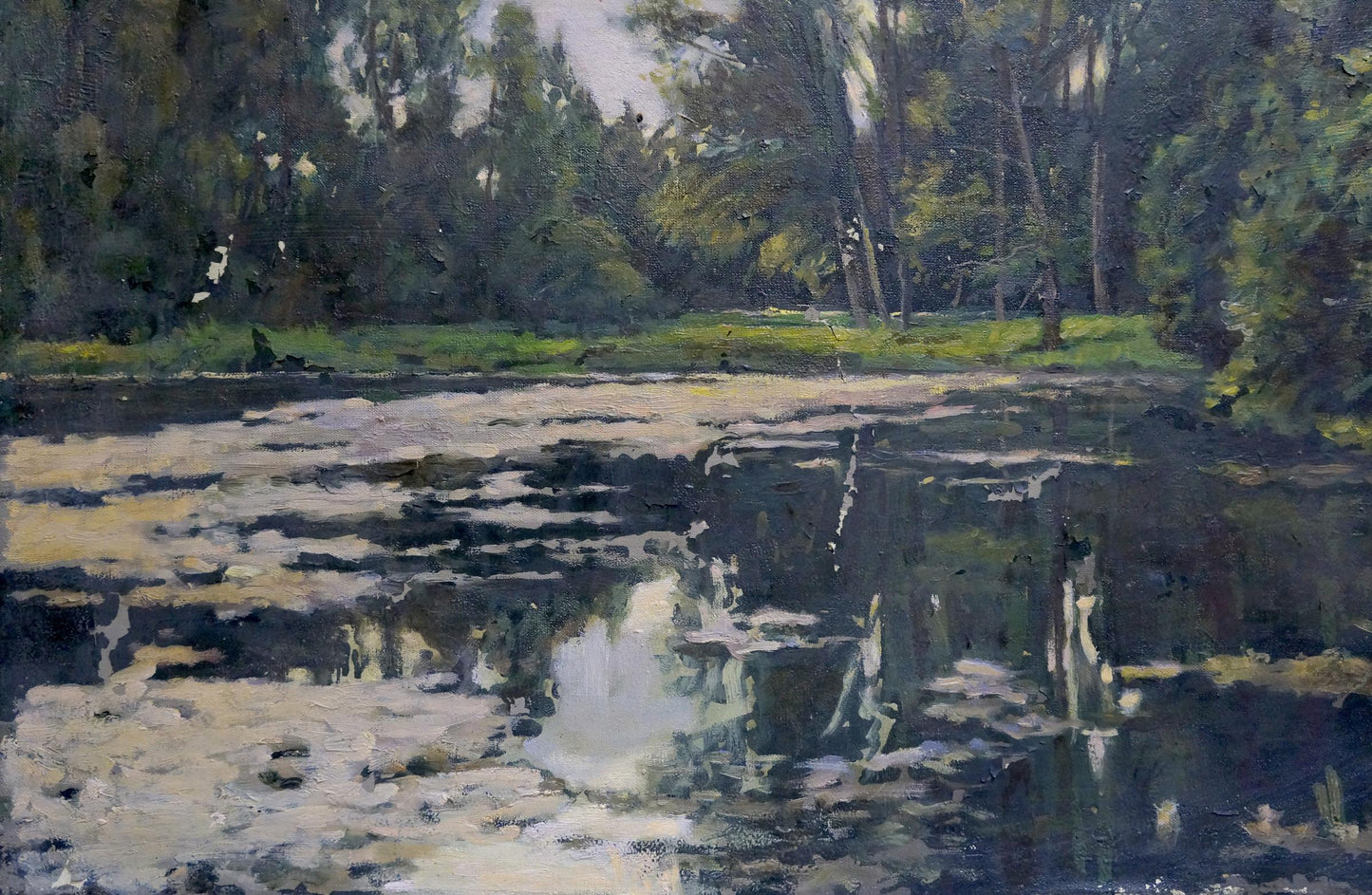 Oil painting Swamps in the forest Unknown artist
