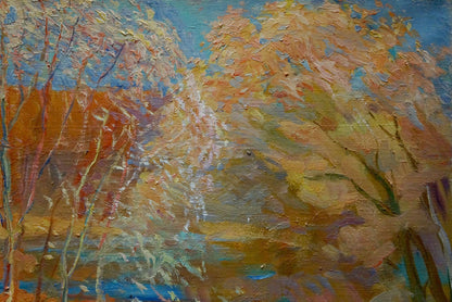 Oil painting Autumn landscape Titarenko Maria Anatolyevna