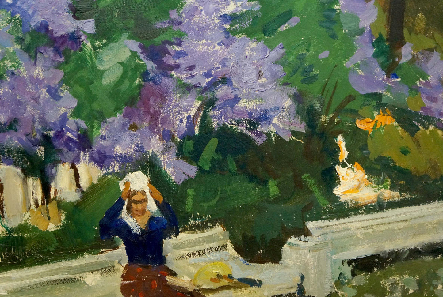 Oil painting Among the lilacs Gulyayev A. G.