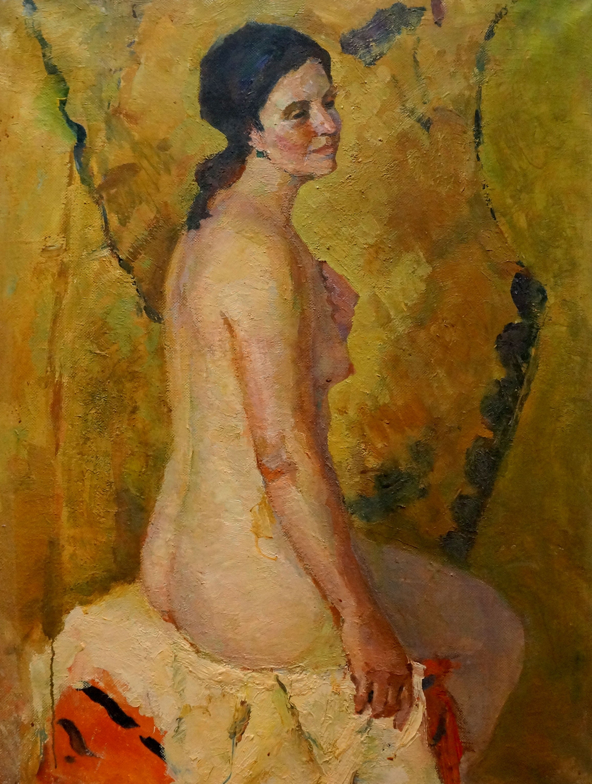 Oil painting Pensive naked girl Maria Titarenko