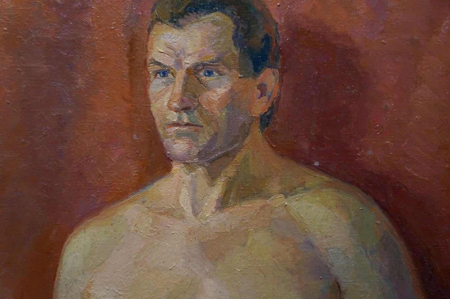 Oil painting Seated portrait of a man Maria Titarenko