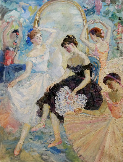 Oil painting Before the performance Titarenko Maria Anatolyevna