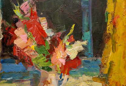 Oil painting Flowers on the table Schwab Vladimir