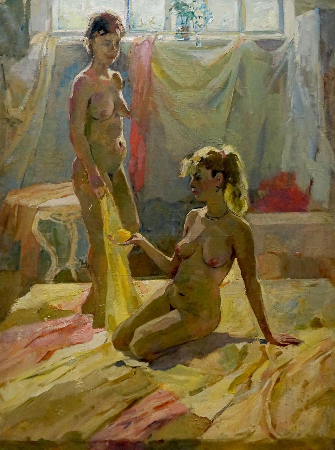 Oil painting Gracefulness naked girls Maria Titarenko