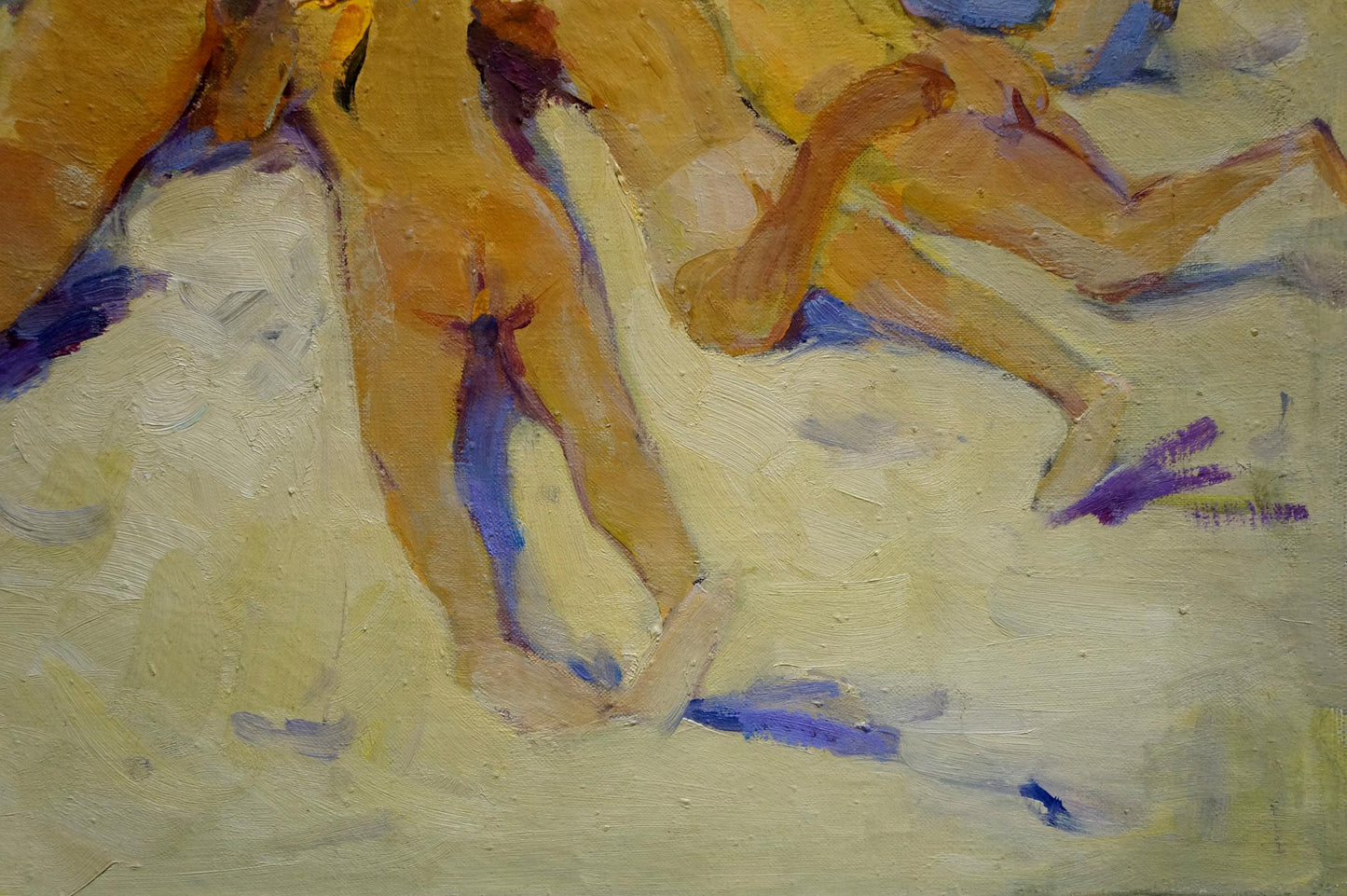 Oil painting Portrait of naked boys