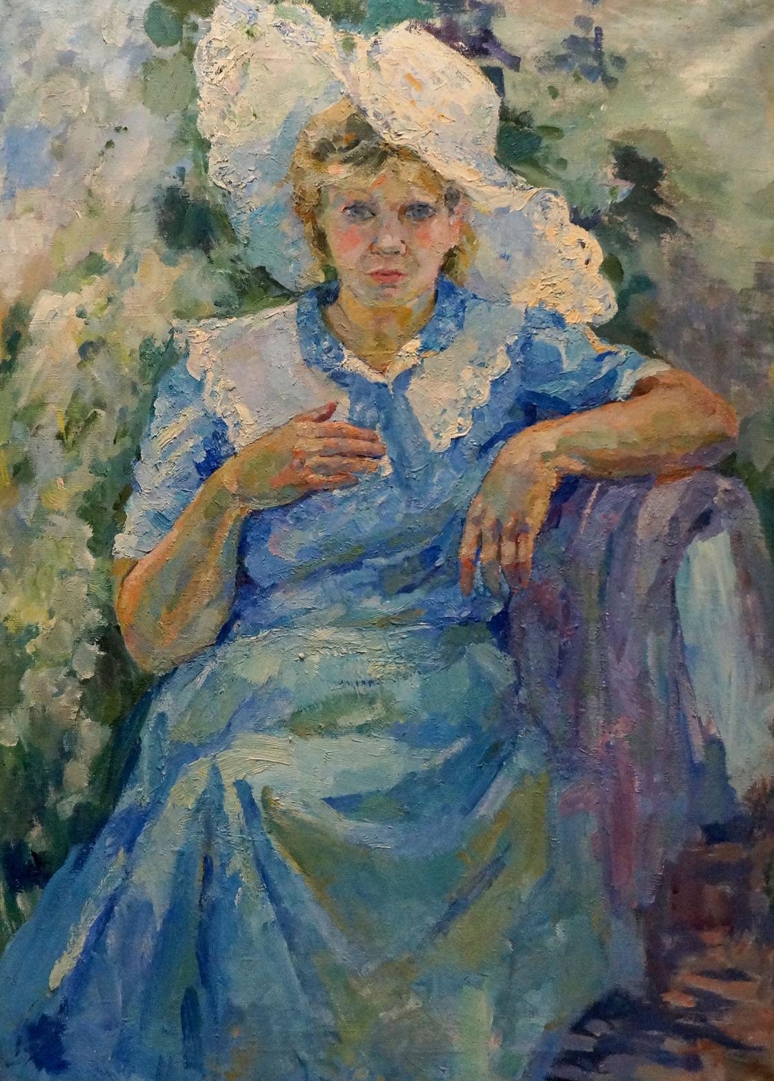 Oil painting Woman in the garden Tytarenko Odarka Anatoliivna
