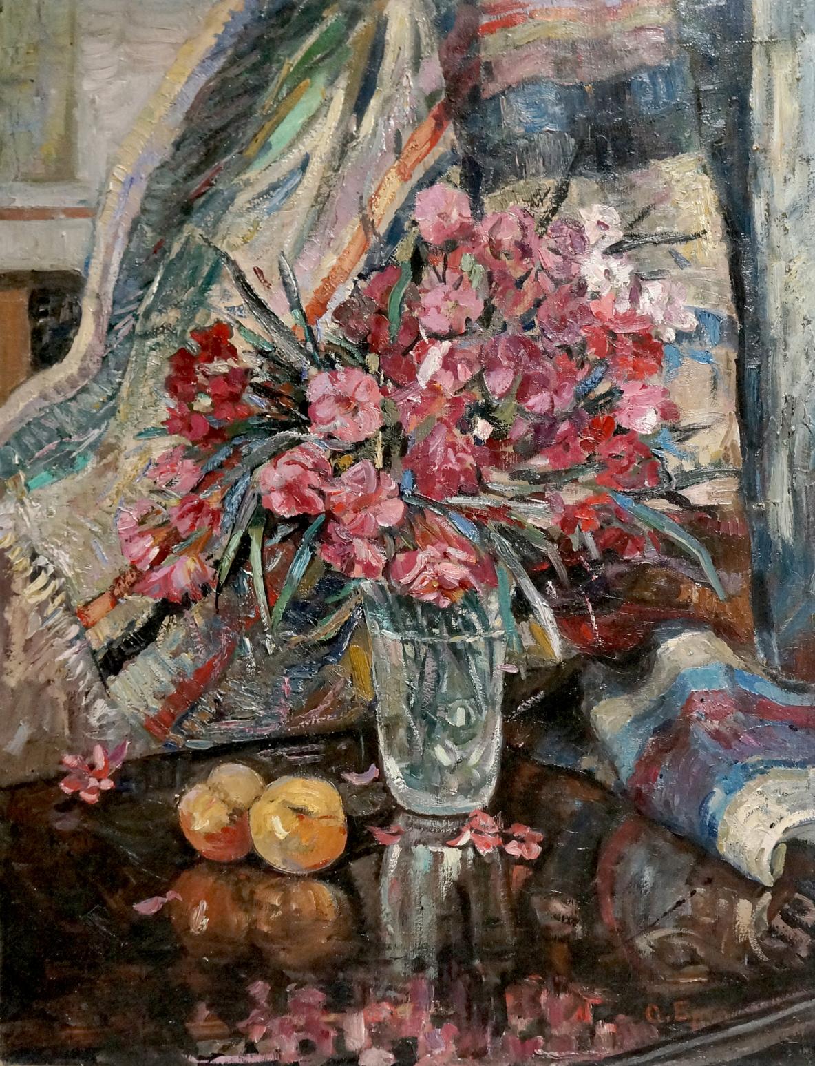 Oil painting Flowers O. Bran