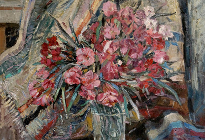 Oil painting Flowers O. Bran