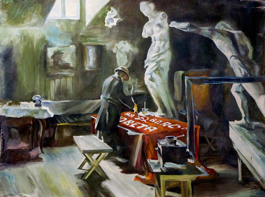 Oil painting The first slogan Titarenko Maria Anatolyevna