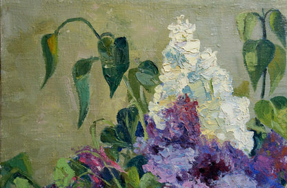 Oil painting Lilac in the room Unknown artist