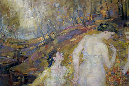 Oil painting Girls in the forest Odarka Tytarenko