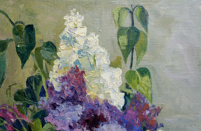 Oil painting Lilac in the room Unknown artist