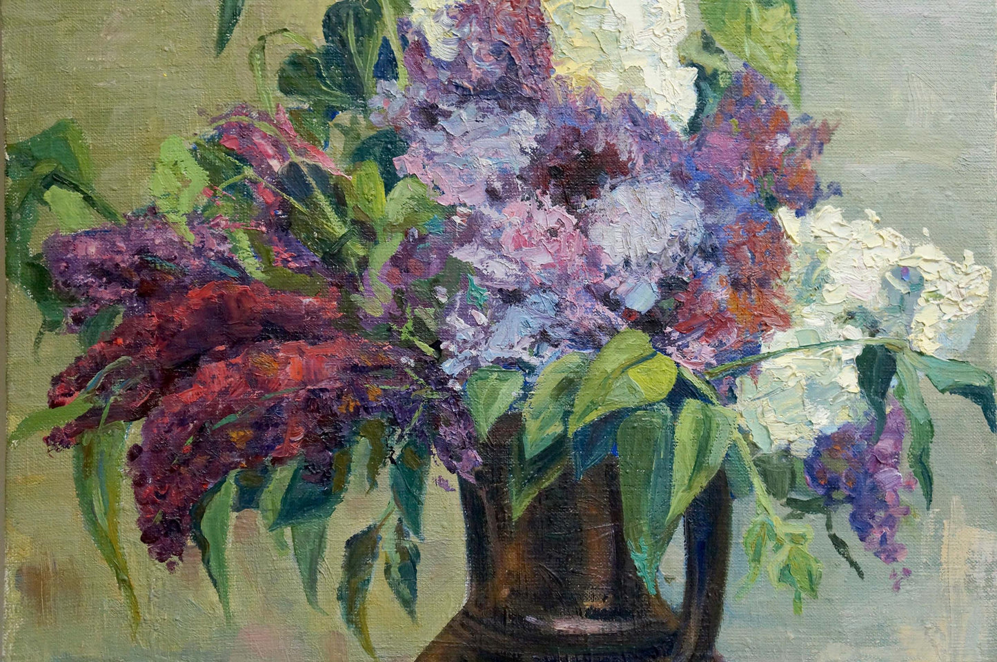 Oil painting Lilac in the room Unknown artist