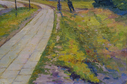 Oil painting Road to town Zhurakovsky Victor Petrovich