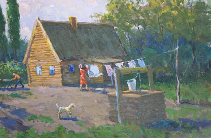 Oil painting Country life