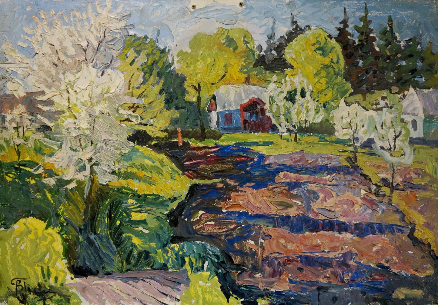 Oil painting Spring Goncharenko Valentina Yakovlevna
