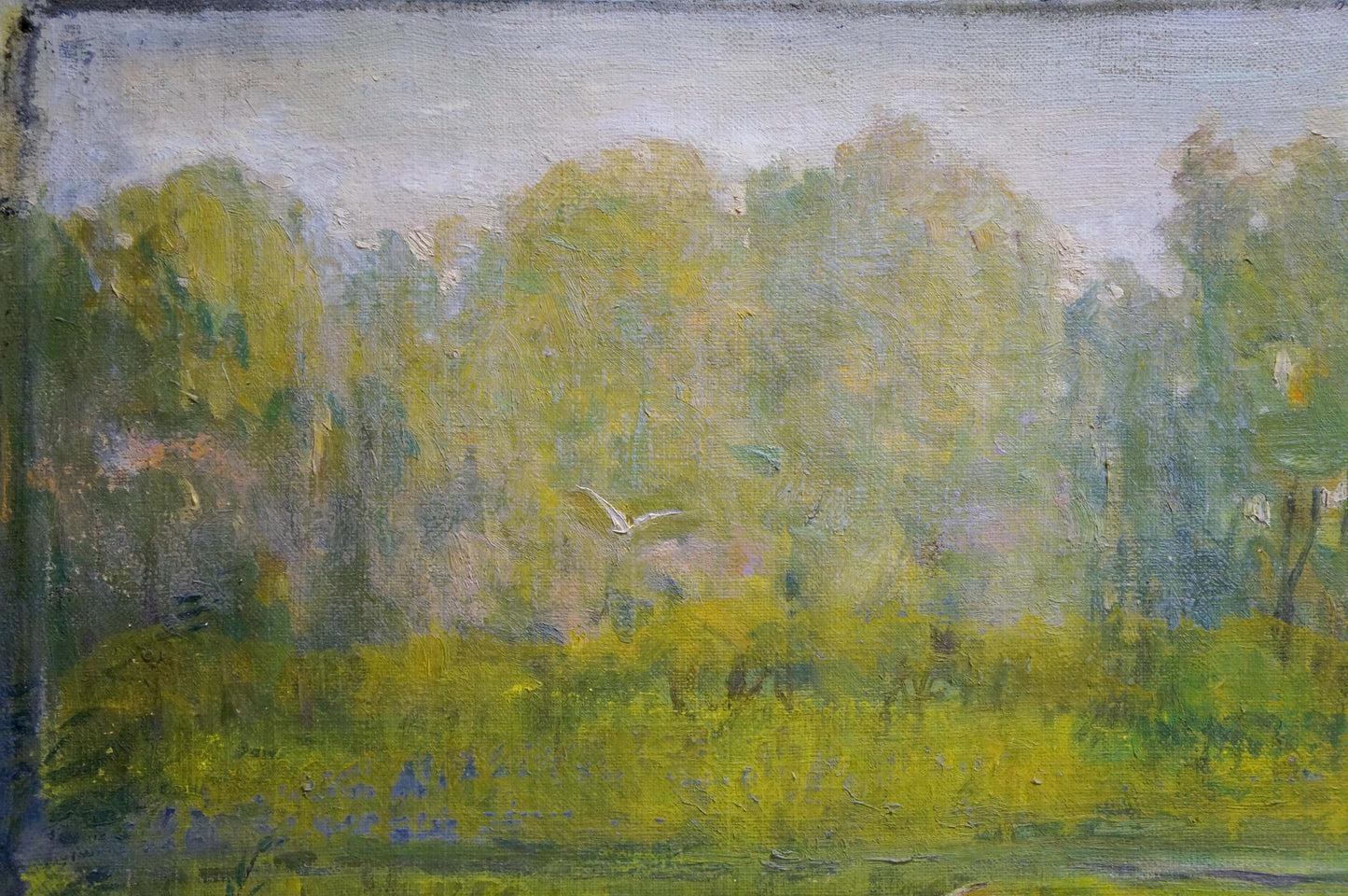 Oil painting River landscape Los' Ivan Grigor'yevich