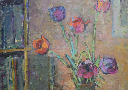 Oil painting Tulips Yuri Dmitrievich Shevchik