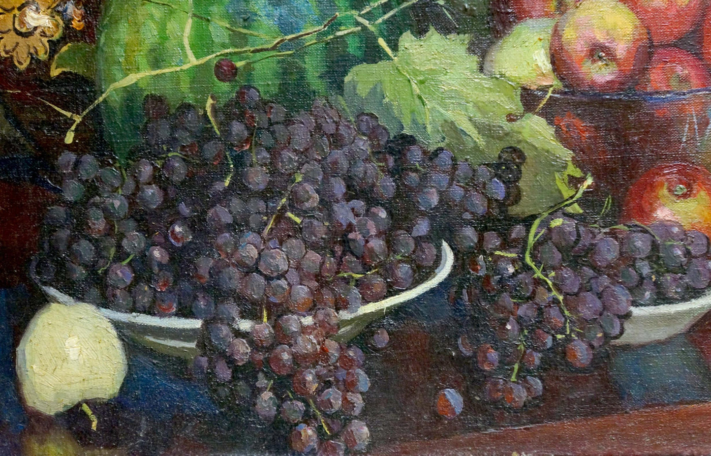 Oil painting Fruit in baskets