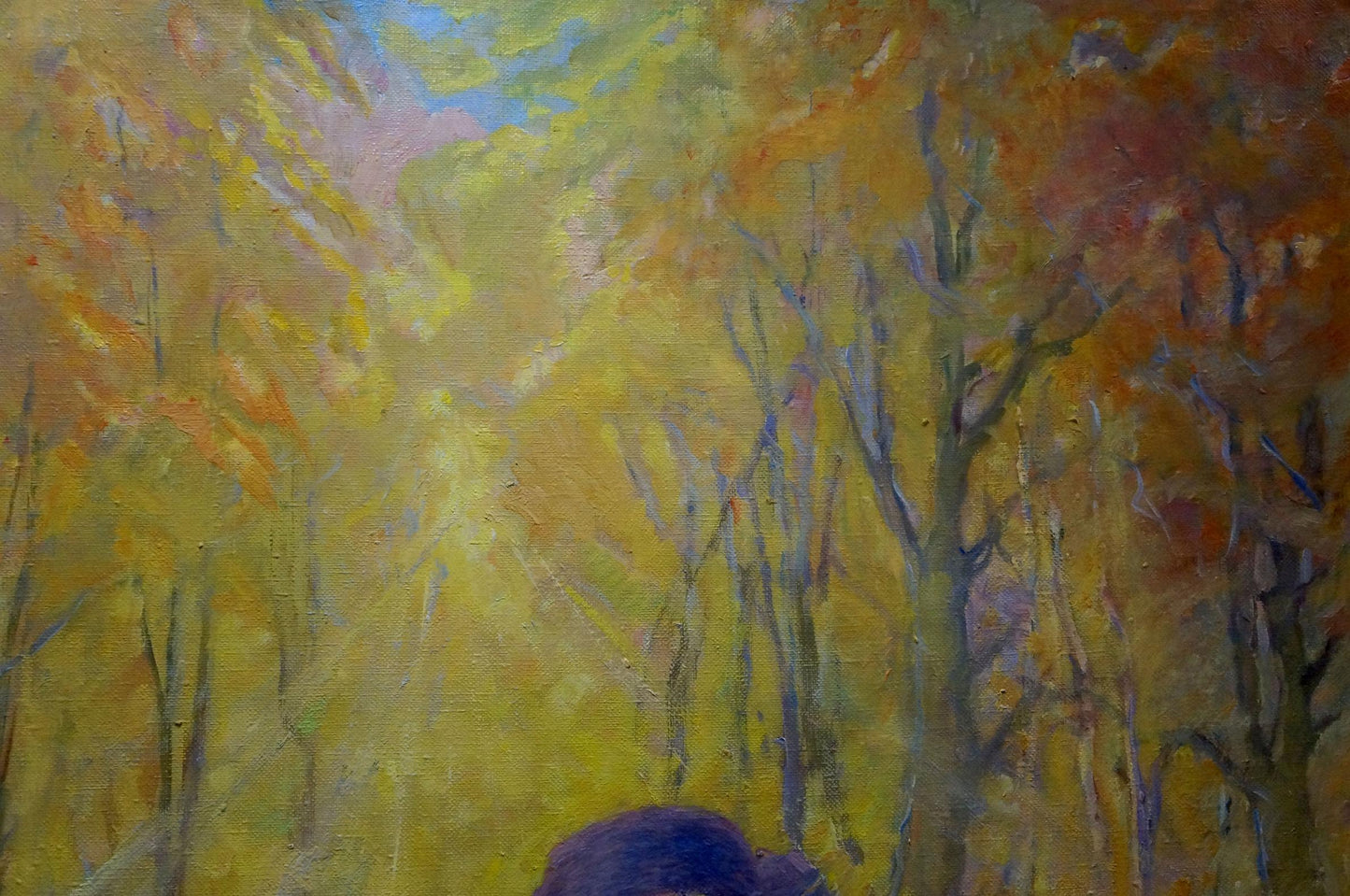 Oil painting Golden autumn Titarenko Maria Anatolyevna