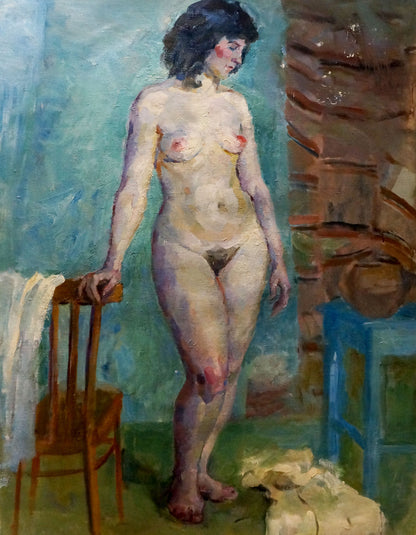 Oil painting Naked girl model Maria Titarenko