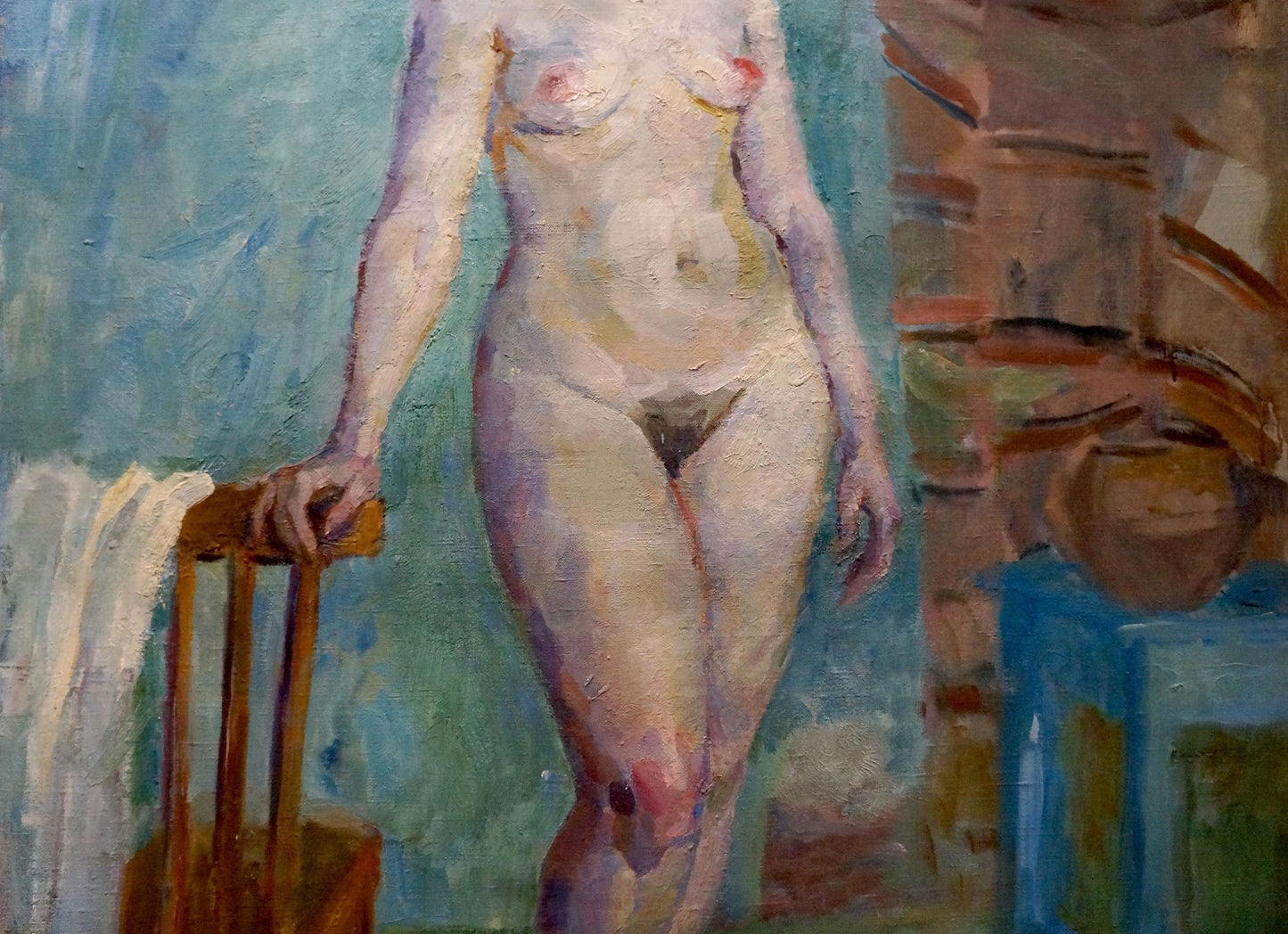 Oil painting Naked girl model Maria Titarenko