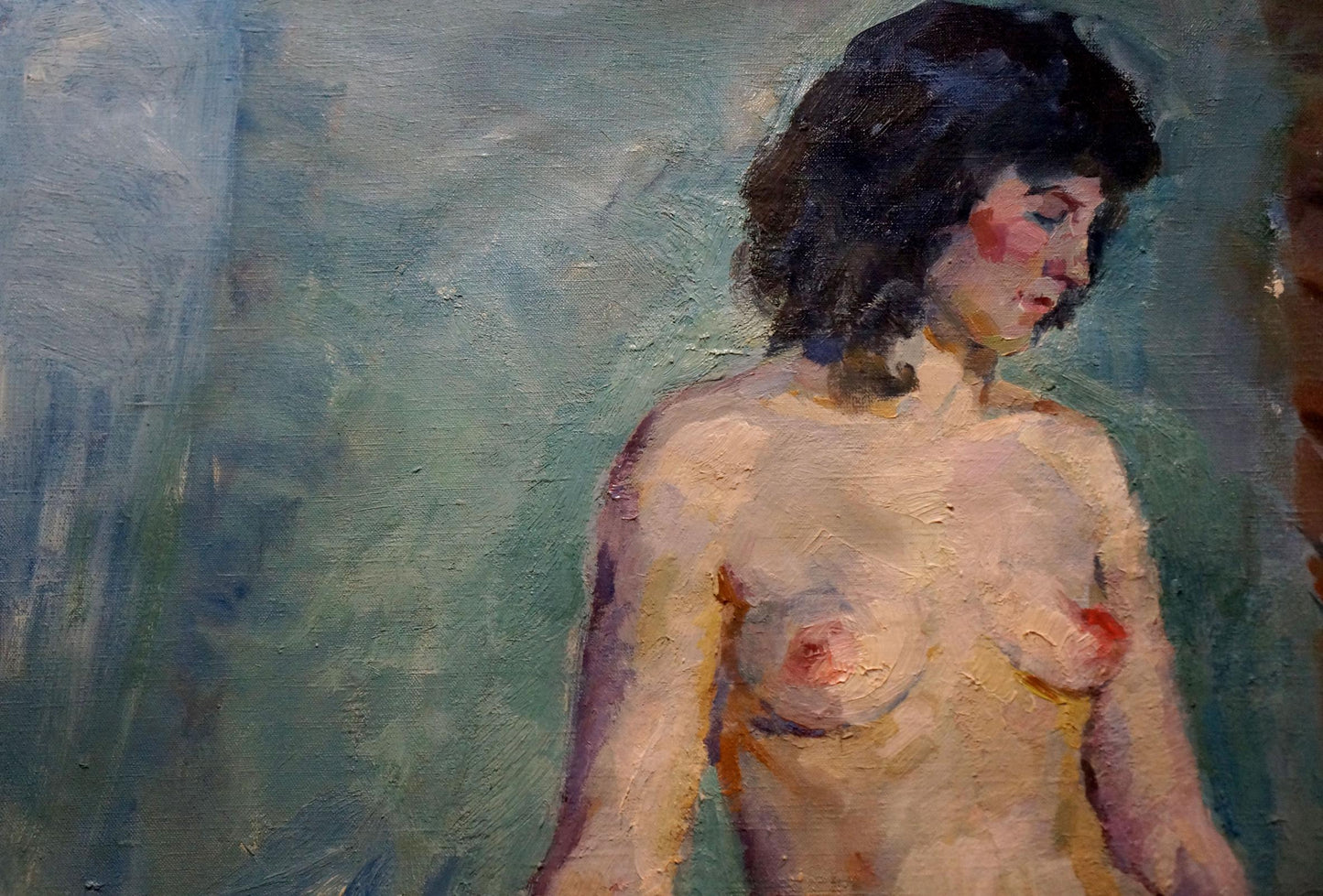 Oil painting Naked girl model Maria Titarenko