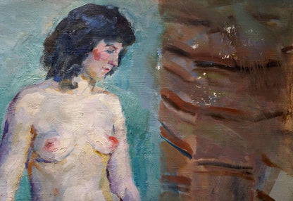 Oil painting Naked girl model Maria Titarenko