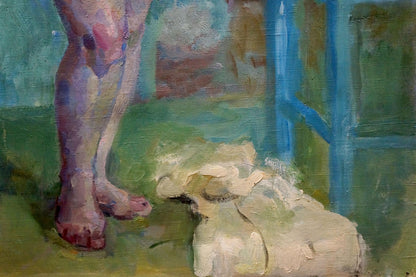 Oil painting Naked girl model Maria Titarenko