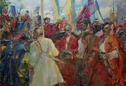 Oil painting Cossack Warriors Portrait Maria Titarenko