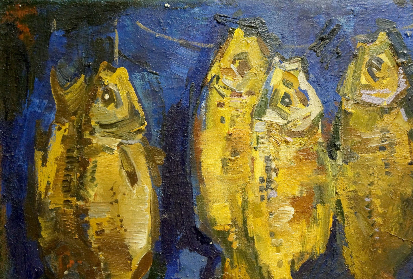 Oil painting Dried fish Sologubov Nikolay Vasilievich