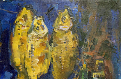 Oil painting Dried fish Sologubov Nikolay Vasilievich