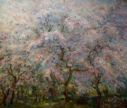Oil painting Blooming trees Tytarenko Odarka Anatoliivna