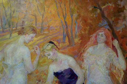 Oil painting Girls in the forest Tytarenko Odarka Anatoliivna