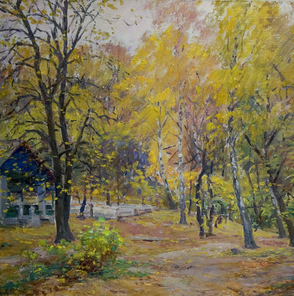 Oil painting Autumn. Road to the forest Kisil Grigory Alekseevich