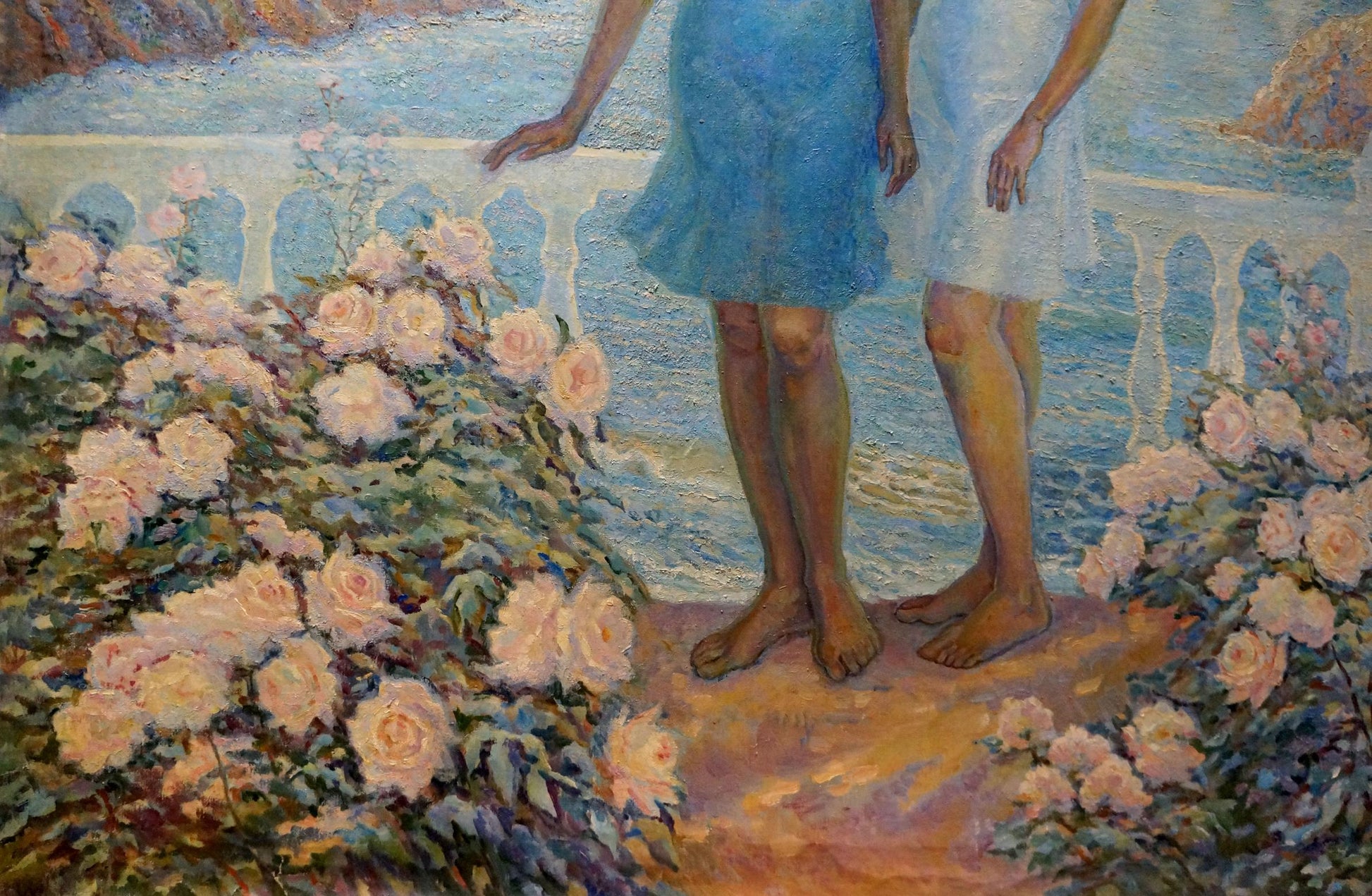 Odarka Anatoliivna Tytarenko's oil artwork showcases girls by the sea