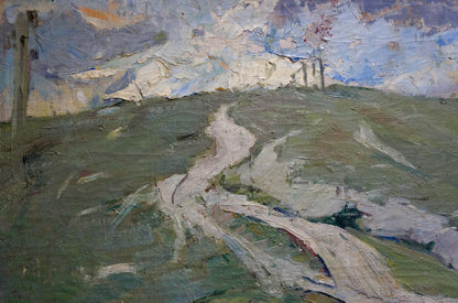 Oil painting Road to the mountains Kapkanets Tamara Nikitichna