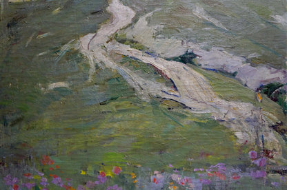 Oil painting Road to the mountains Kapkanets Tamara Nikitichna