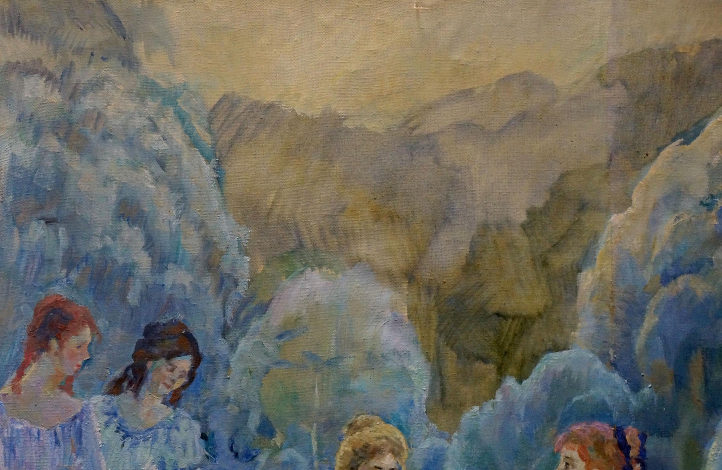 Girls by the Pond oil painting by Odarka Tytarenko