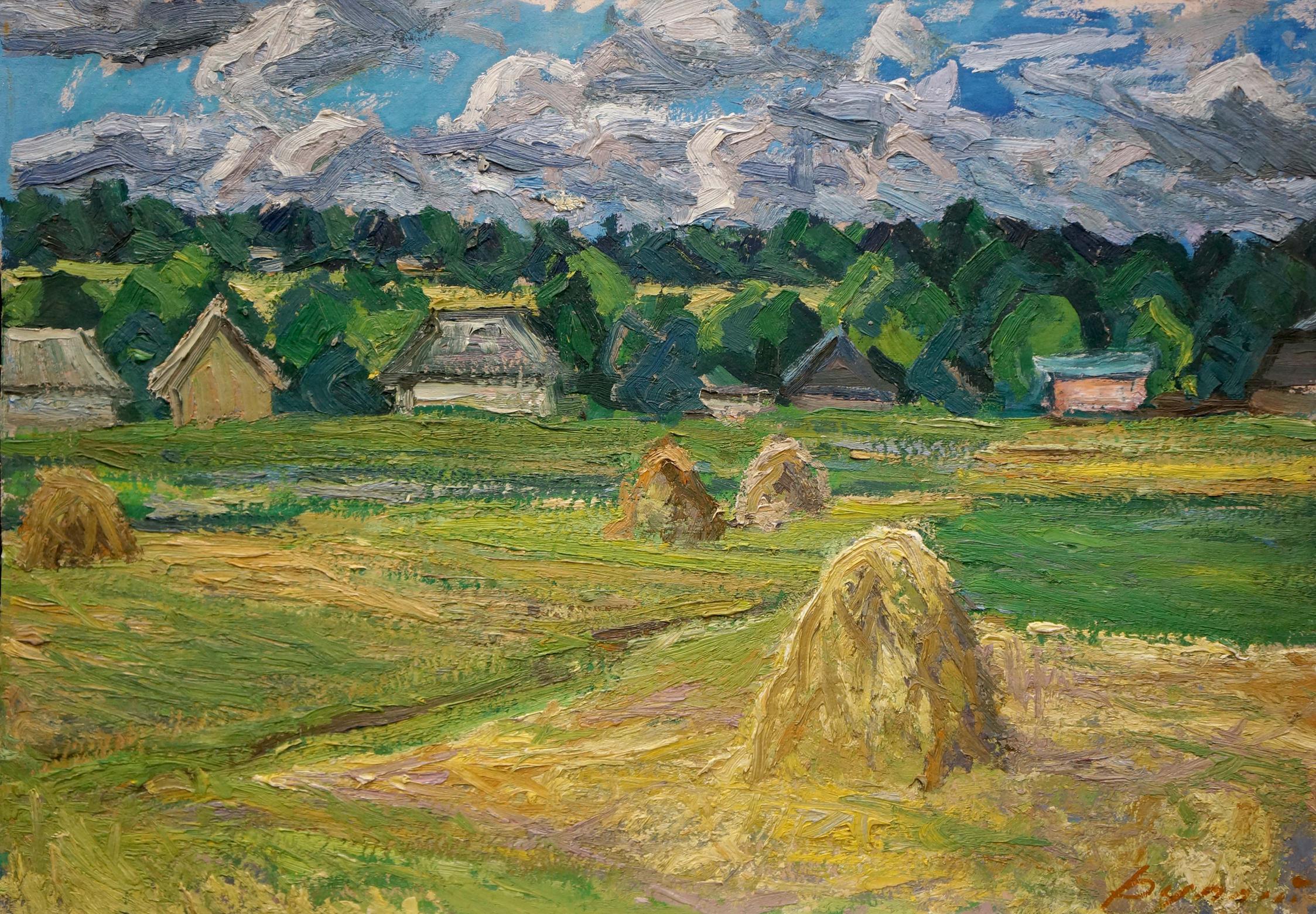 Oil painting Plowed field Dupliy Sergey Alexandrovich