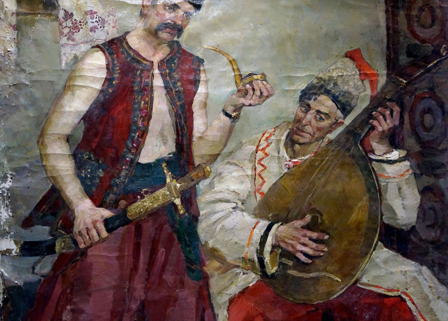 Oil painting Cossack Veterans Portrait Maria Titarenko