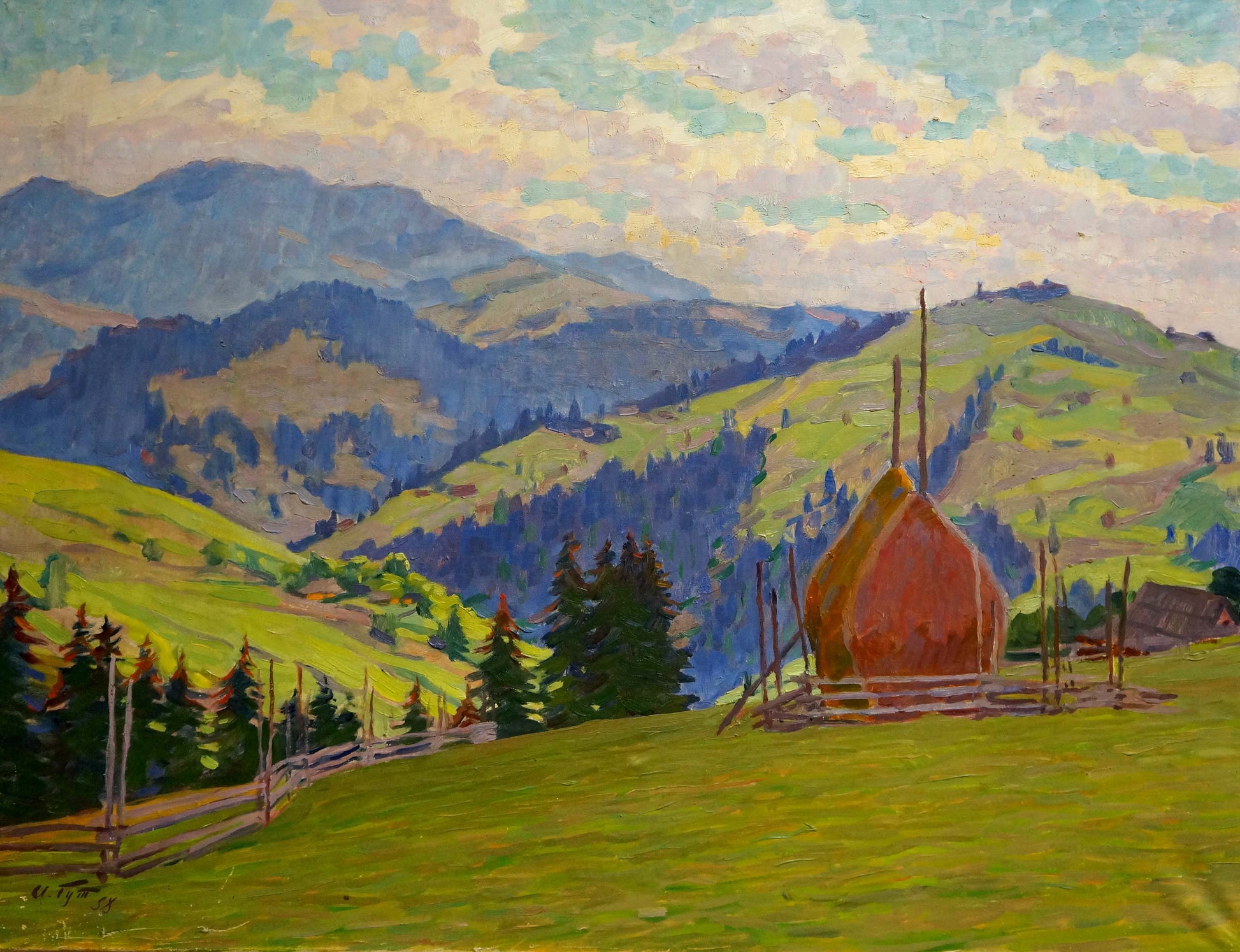 Oil painting Mountain landscape Gutorov Ivan Fedorovich