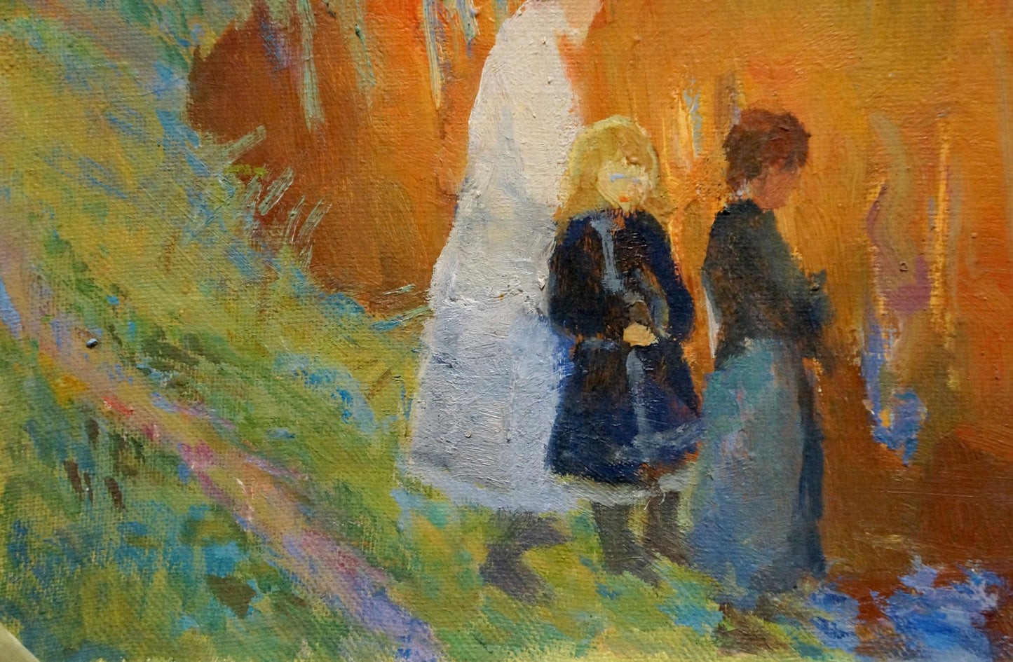 Oil painting People by the river Titarenko Maria Anatolyevna