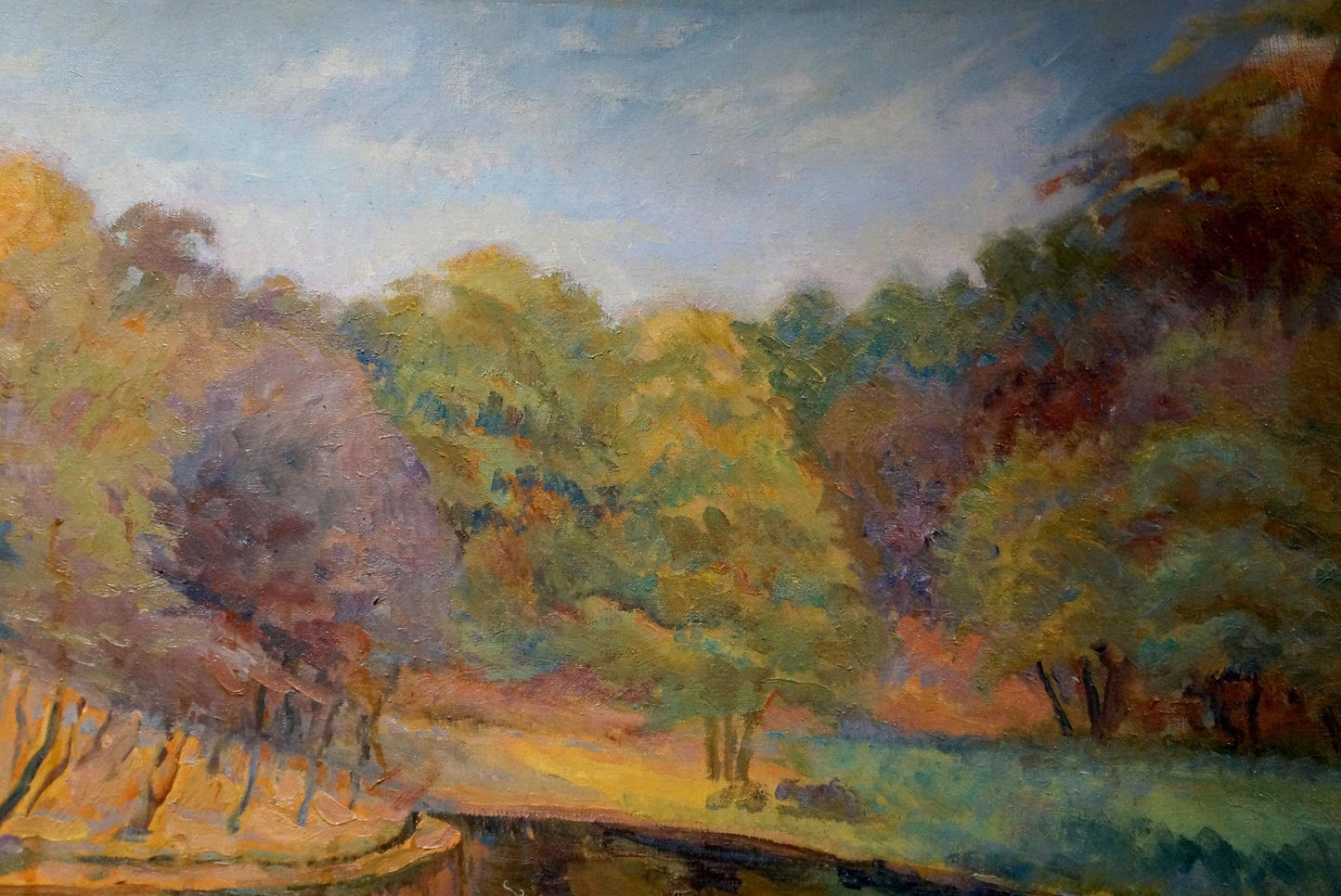 Oil painting Forest pond Titarenko Maria Anatolyevna