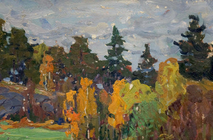 Oil painting Autumn came Fomin Anatoly Nikiforovich