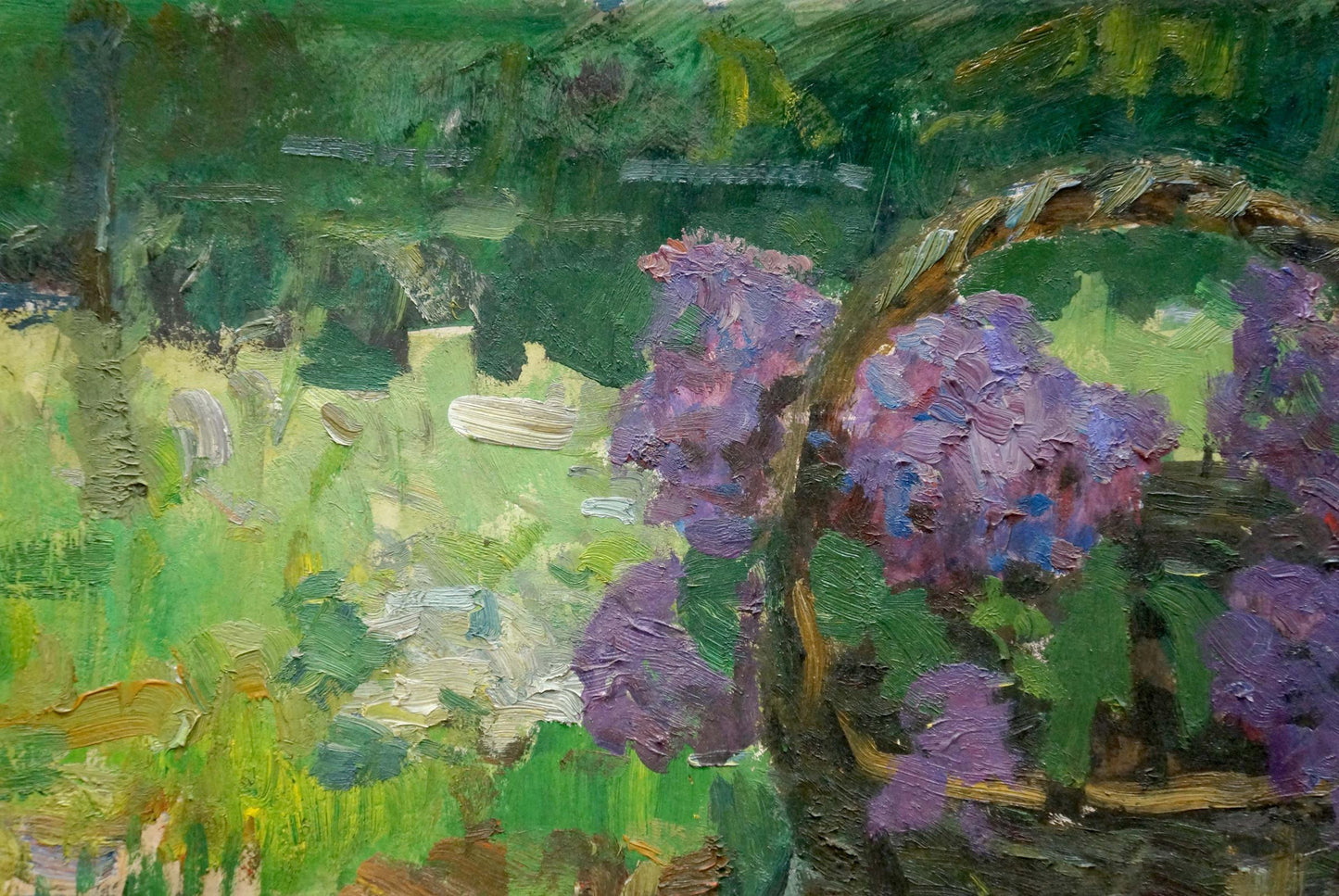 Oil painting Lilac with a mug Stepan Filippovich Golub