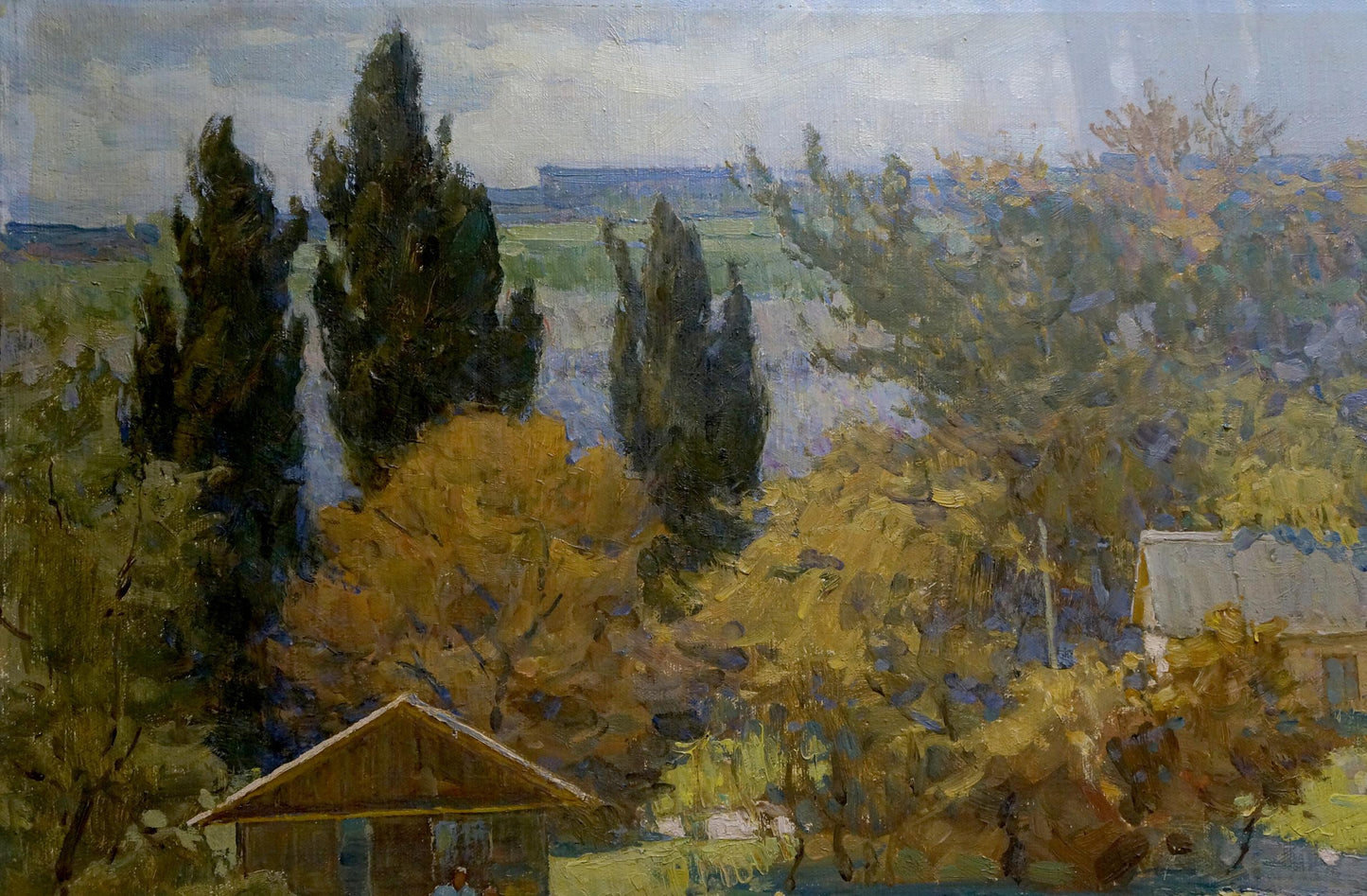 Oil painting Village Filbert Alexander Alexandrovich