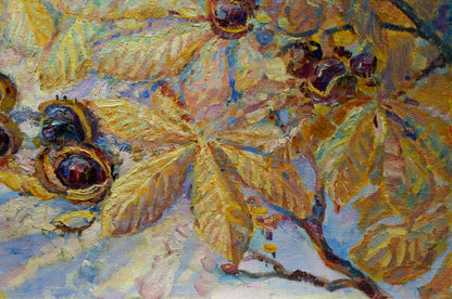 Chestnuts portrayed in an oil painting by Maria Anatolyevna Titarenko