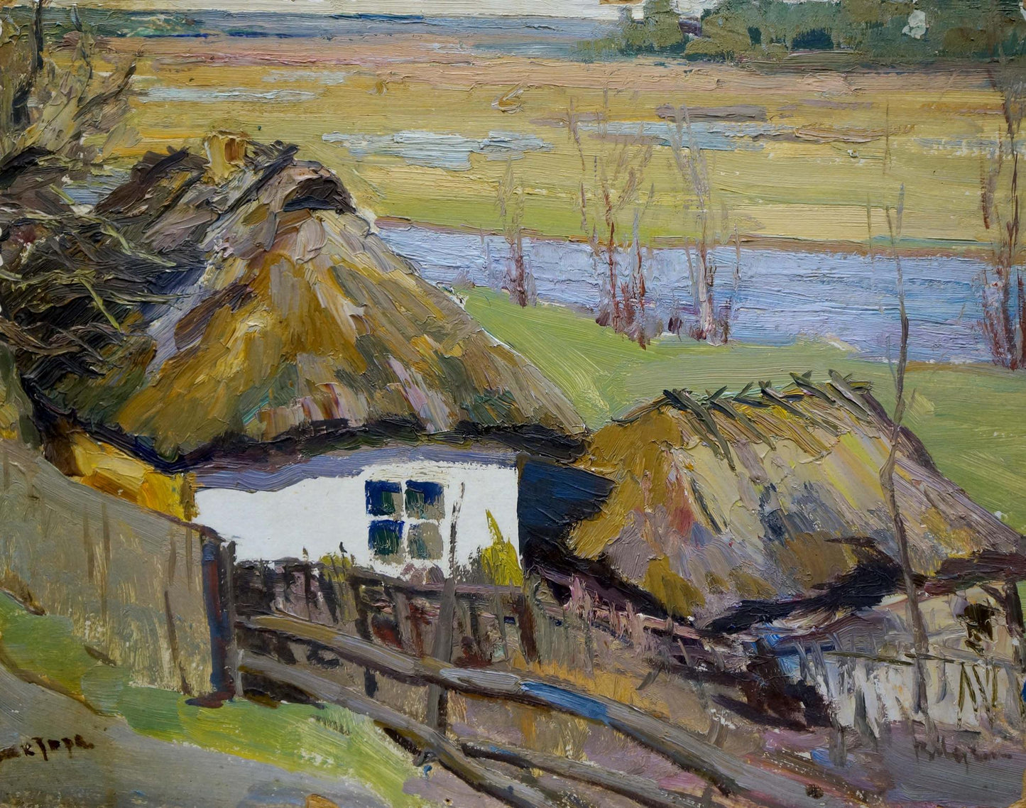 Oil painting Home landscape Leonid Ovsiyovych Muchnyk