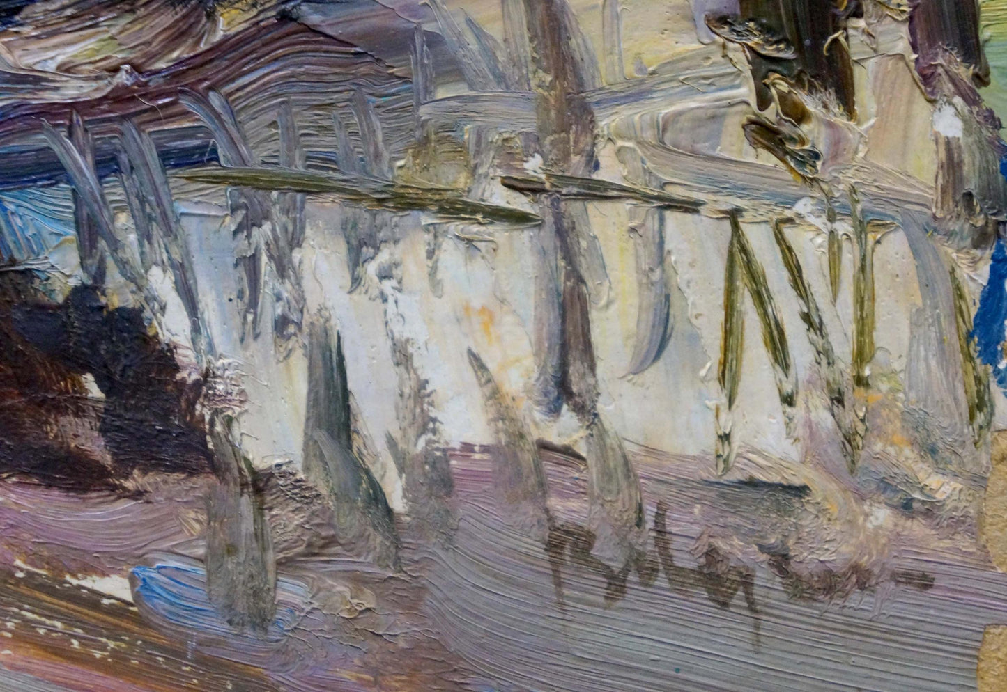 Oil painting Home landscape Leonid Ovsiyovych Muchnyk